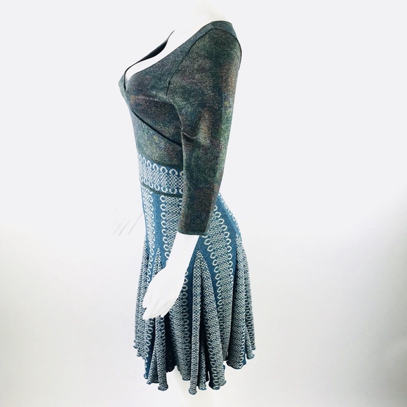 Zac Posen Fit & Flare Twirl Cocktail Dress Sz M - Picture 3 of 6